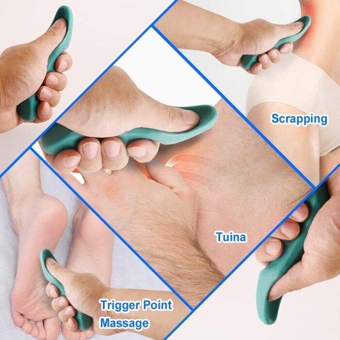 Abnaok Manual Trigger Point Massage Tool and Thumb Saver for Full Body Deep Tissue Massage, with 3-Legged Massage Knobs, Stress Relief - Image 5