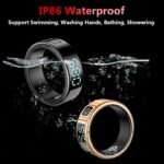 Smart Rings for Women Men Health Rings with Charging Case, Display Screen, IP68 Waterproof, Fitness Tracker with Heart Rate, Blood Oxygen, Sleep Tracker, Step Tracker (Black, 11#) - Image 5