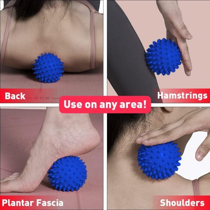 2PCS Spiky Hard Massage Balls with Manual Massage Ball, Roller Back Massager Great for Relax, Deep Tissue Massage Tool to Relief Full Body, Sore Muscle, Neck, Shoulders, Feet, Joint Pain, Stiffness - Image 7