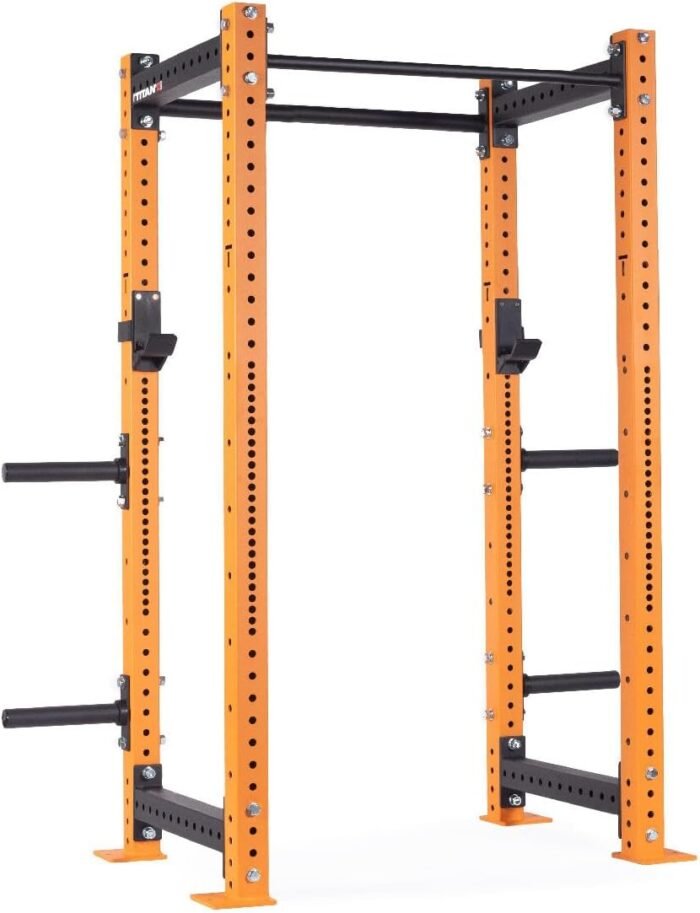 Titan Fitness X-3 Series Bolt-Down Power Rack, Rackable 1650 LB Cage, 1.25" and 2" Pull Up Bars, Standard J-Hooks, Weightlifting and Strength Training - Image 2