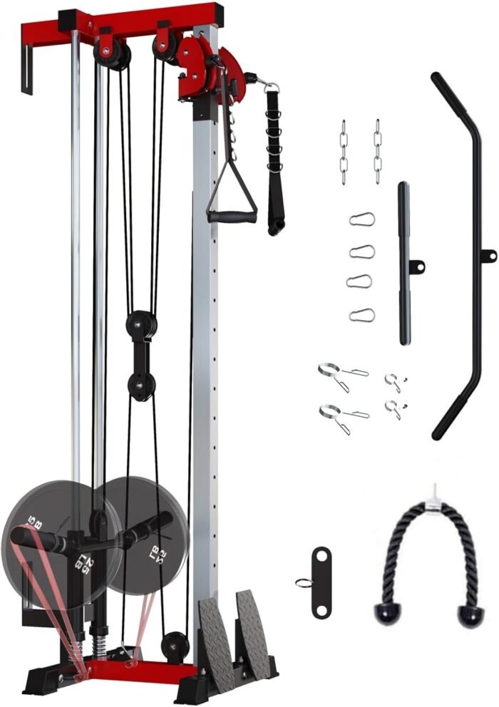 Wall Mounted Cable Station, Multi-Functional Upper Body Weight Machine - Image 2