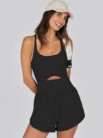 Caracilia Women's Workout Athletic Romper Summer Sets Short Jumpsuits Onesie Running Outfits Exercise Gym 2025 Trendy Clothes - Image 7