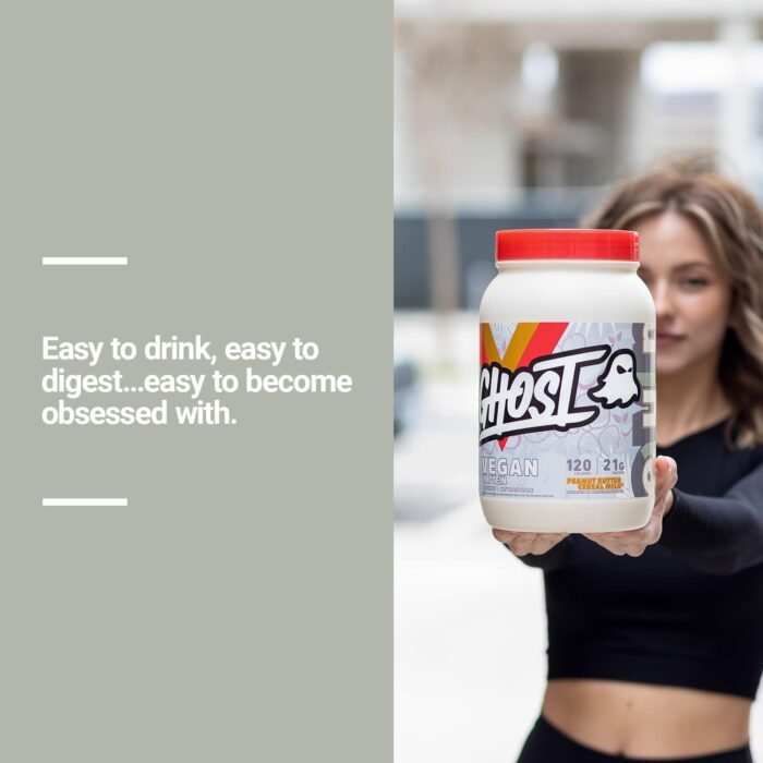 GHOST Vegan Protein Powder, Chocolate Cereal Milk - 2lb, 20g of Protein - Plant-Based Pea & Organic Pumpkin Protein - ­Post Workout & Nutrition Shakes, Smoothies, & Baking - Soy & Gluten-Free - Image 6