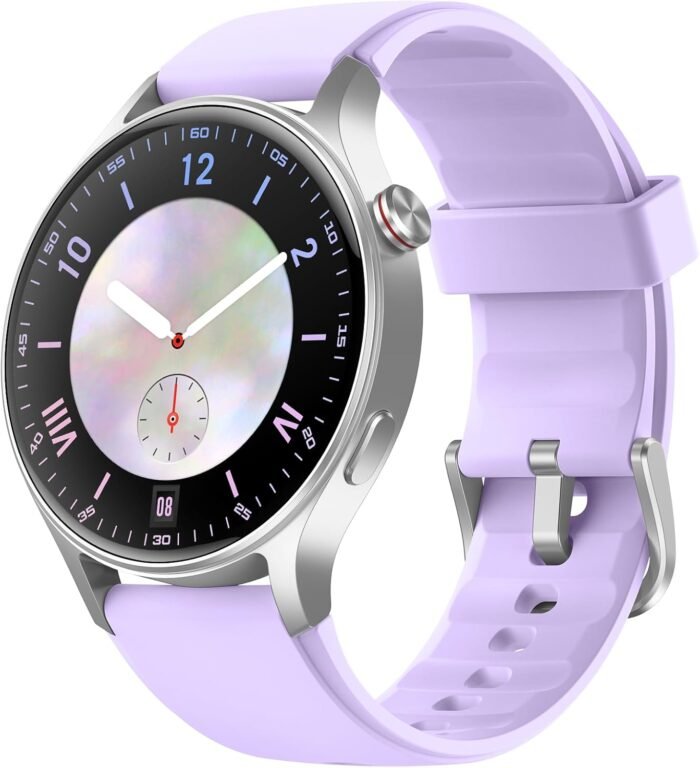 aeac Smart Watch for Women, AMOLED Ultra-Clear Screen Activity Trackers with Heart Rate/Sleep/SpO2 Monitor, Smartwatch for iPhone/Samsung/Android, 110+ Sport Modes (Gray, S/M/L, Purple) - Image 2