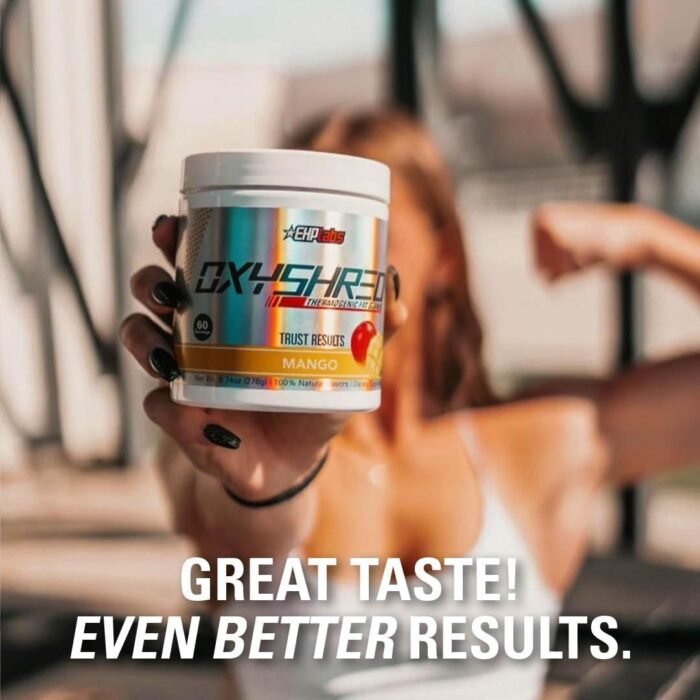 EHP Labs OxyShred Pre Workout Powder - Preworkout Powder with L Glutamine & Acetyl L Carnitine, Energy Boost Drink - Mango, 60 Servings - Image 8