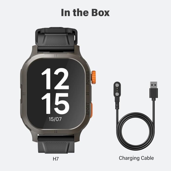 Smart Watch, Activity Tracker, Heart Rate Monitor, Voice Control, Notifications, Cycle Tracking, Time Display, Phone Call, Alarm Clock 2.13‘’ AMOLED 5ATM Waterproof 45mm N M (Tactical, Black) - Image 9