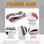 Bands for Men & Women - Hip and Long Fabric Resistance Bands Sets - Ideal for Working Out - Total Body - Legs - Arms - Booty - Glutes - Durable, Non-Slip, Comfort Fit - Aids in Injury Recovery - Image 5