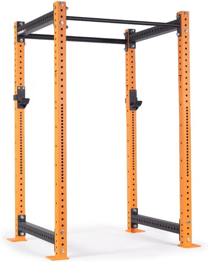 Titan Fitness X-3 Series 80" White Bolt-Down Power Rack, 36" Depth, Rackable 1650 LB Cage, 1.25" and 2" Pull Up Bars, Standard J-Hooks, Weightlifting and Strength Training - Image 2