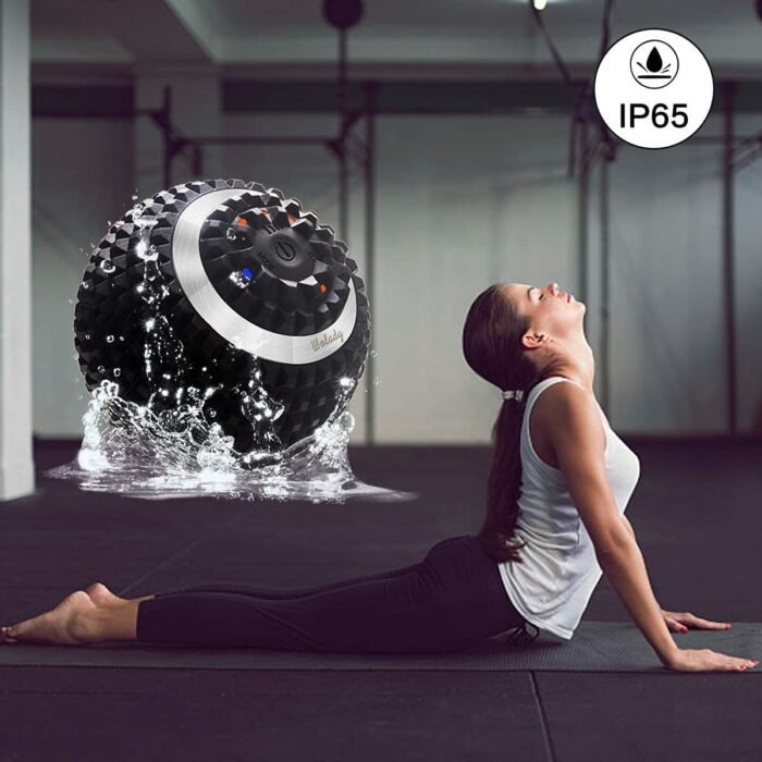 Vibrating Massage Ball 4-Speed High-Intensity Fitness Yoga Massage Roller, Relieving Muscle Tension Pain & Pressure Massaging Balls (Black) - Image 5