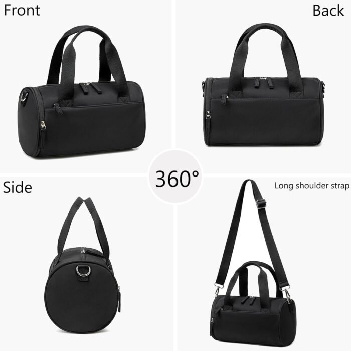BTOOP Mini Gym Bag for Women Girls Cute Small Duffle Bag Workout Sport Bags for Dance,Fitness,Yoga (Black) - Image 7