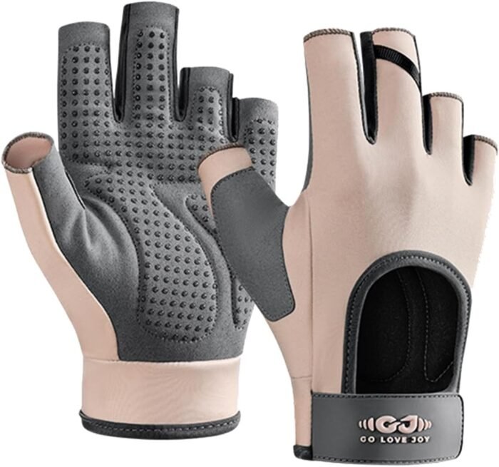 Workout Gloves for Women & Men, Anti-Slip Fingerless Gloves for Weightlifting, Mens Workout Gloves Gym Gloves Fitness Gloves - Image 2