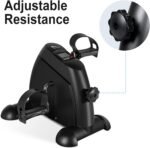 Mini Exercise Bike, himaly Under Desk Bike Pedal Exerciser Portable Foot Cycle Arm & Leg Peddler Machine with LCD Screen Displays - Image 4