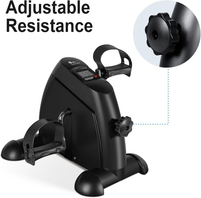 Mini Exercise Bike, himaly Under Desk Bike Pedal Exerciser Portable Foot Cycle Arm & Leg Peddler Machine with LCD Screen Displays - Image 4