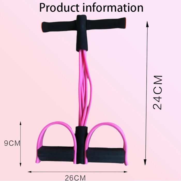 21 Fitness Resistance Bands-6 Tube Pedal Ankle Puller,Pedal Resistance Band with Handle, Tube Pedal Ankle Puller,Train Thighs, Arms, Buttocks and Waist Slimming,Natural Material for Women Men - Image 7