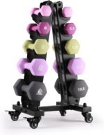LIONSCOOL Set of 2 Neoprene Coated Dumbbell Hand Weights, Anti-Slip and Anti-Roll Hex Dumbbells in Pair for Strength Training, Resistance Training - Image 2