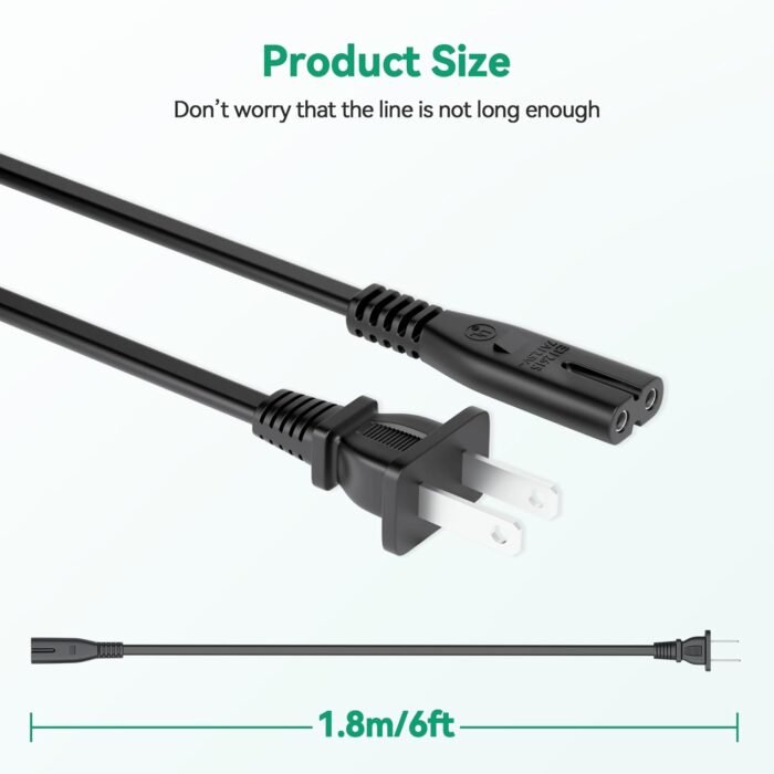 FITE ON AC Power Cord Compatible with ANCHEER Under Desk Elliptical Machine, Leg Exercise Pro Machine Pedal Exerciser - Image 4