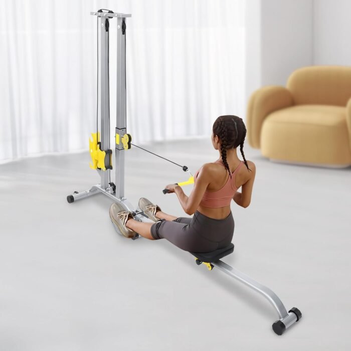 Multi-Function Power Rack, 220.46LBS Capacity Power Rack, Heavy Duty Strength Training Fitness Equipment, for Garage & Home Gym, Silver - Image 5
