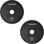 HulkFit 2-inch Rubber Coated Steel Weight Plates Set for Loadable Dumbbell Bar & Plate Only Strength Training - Black - Image 2
