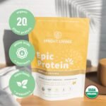 Sprout Living Epic Protein, Plant Based Protein & Superfoods Powder, Vanilla Lucuma Powder | 20 Grams Organic Protein Powder, Vegan, Non Dairy, Non-GMO, Gluten Free, Low Sugar (1 Pound, 12 Servings) - Image 7