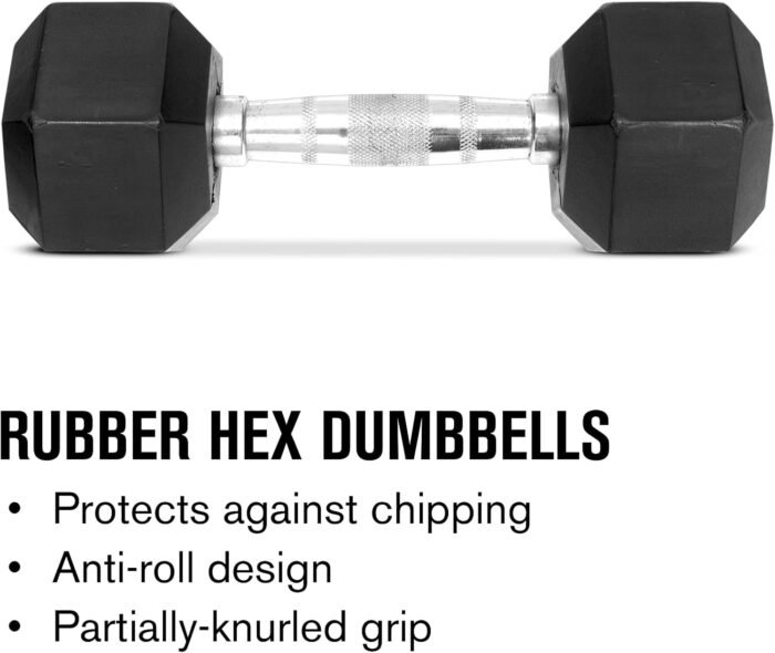 Weider Rubber Hex Dumbbell - Image 3