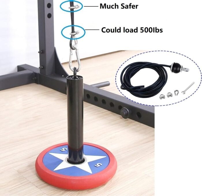 Adjustable Fitness Pulley Cable,Replacement Cable Machine Accessories,Cable Pulley Attachments for Gym -Thick 5mm(0.2inch) Heavy Duty Steel Wire Rope for Home Gym Cable - Image 6