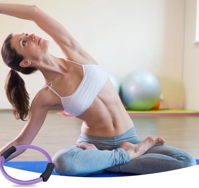 Pilates Ring Fitness Trainer, Pilates Circle Ring Yoga Circle Ring Foam Pads for Inner & Outer Thighs Workout, Exercise Equipment Fitness Circle for Toning Arms, Thighs - Image 7
