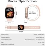 Smart Watch for Men Women with Bluetooth Call & AI Voice, 1.85" HD Fitness Tracker with Heart Rate SpO2 Sleep Monitor, 100+ Sports Modes, Mini Games, IP68 Waterproof Smartwatch for Android iOS Phones - Image 10