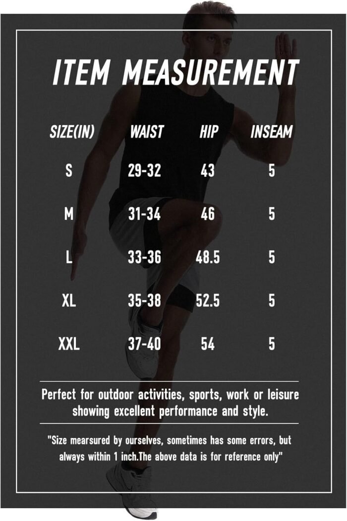 Aolesy Men's Gym Shorts with Liner - 5” Lightweight Running Shorts Mesh Workout Athletic Shorts with 5 Pockets - Image 8
