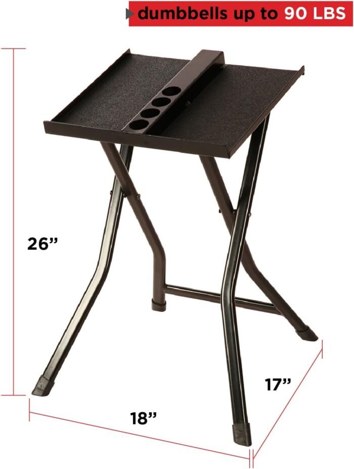 PowerBlock Large Compact Stand, Dumbbell Rack & Weight Rack, Folds Flat for Easy Storage, Use Expandable Dumbbells, Home Gym Strength Training - Image 4
