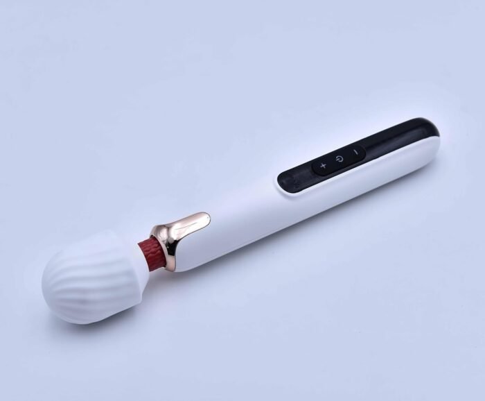 Electric Back Massager, Handheld Deep Massager Muscle Relaxation, Long Handle, Big, Cordless, Rechargeable with Multiple Speeds, White - Image 5