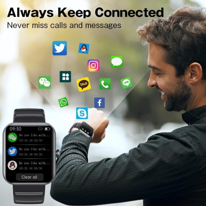 Smart Watch Smartwatch Activity Tracker 2024 Fashion Bluetooth Sports Watch for iOS Android Phones with Sleep/Blood Pressure/Health Monitor/Pedometer IP67 Waterproof - Image 5