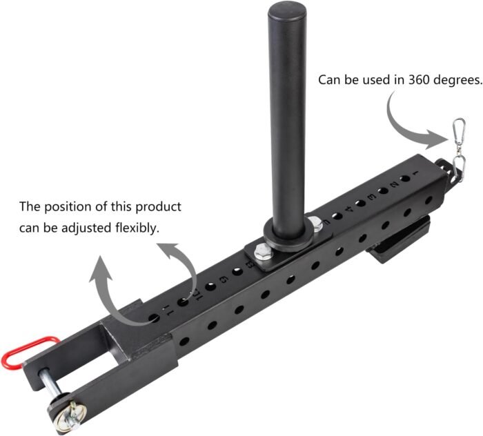 Multi Use Belt Squat Attachment with Lever Arms fits for 3"X 3" Square Tube Power Cages Home Gym Accessory for Strength Training with 330 lbs Capacity (Not included squat belt) - Image 5