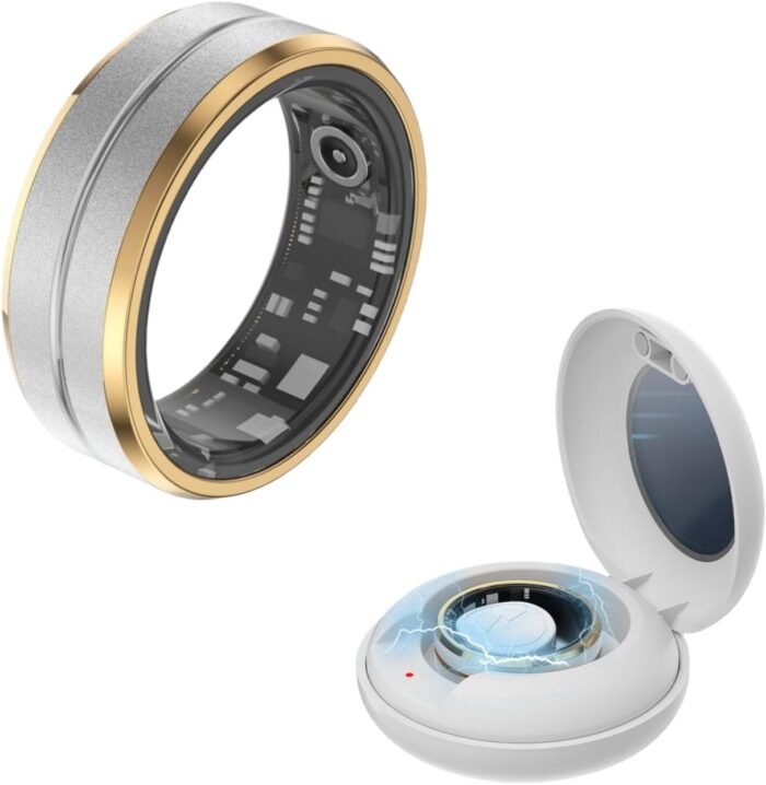 Smart Fitness Tracker for Men and Women, Heart Rate & Blood Oxygen Monitor & Sleep Monitoring, Remote Selfie Control, Waterproof Wearable Smart Ring (8) - Image 2