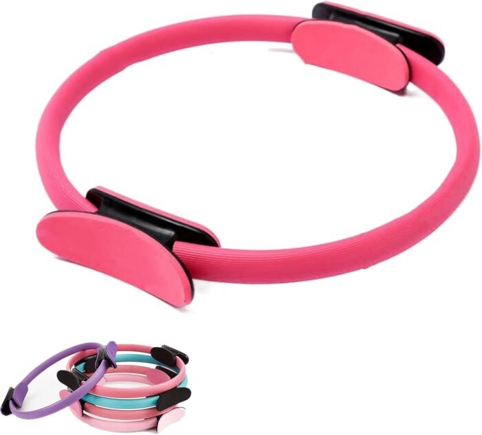 Pilates Ring Fitness Trainer, Pilates Ring Fitness Circle 14.96" Yoga Rings Magic Circle for Toning Arms, with Dual Padded Handles Exercise Resistance Equipment, Pilates Ring Magic - Image 2