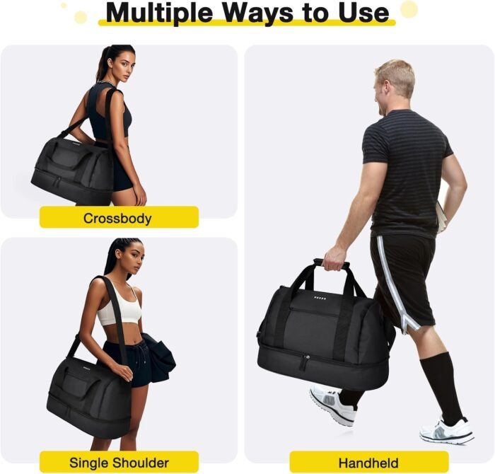 Travel Duffel Bag - Weekender, Overnight Gym Carry On with Shoes Compartment，35L Carry On Duffle Bag for Travel, Sports, Fitness & Workout - Image 8