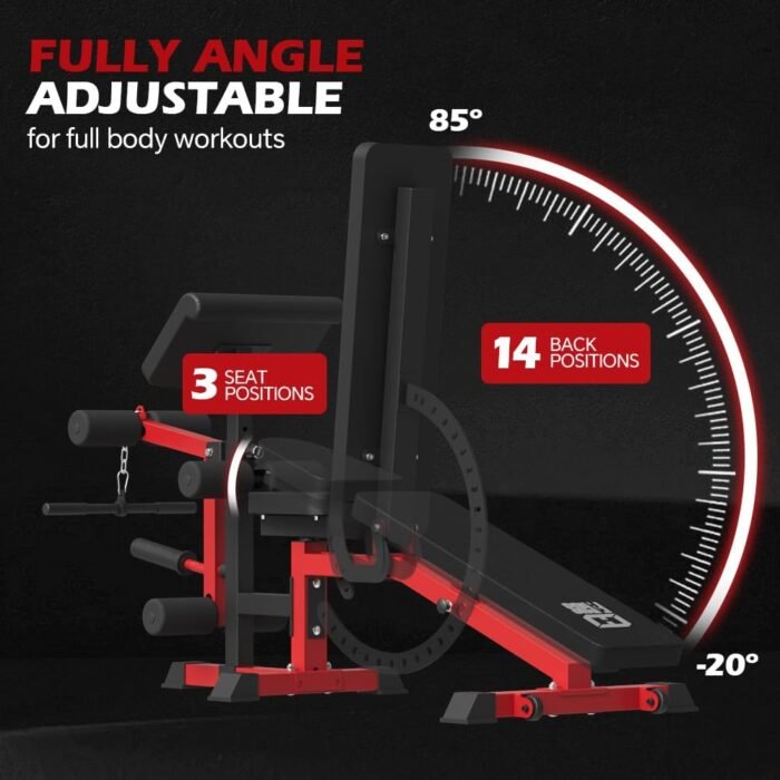 Commercial SmithMachine with Smith Bar, Home Gym Station with Dual Weight Stacks, 4000LBS Power Cage Squat Rack with Lever Arm, Leg Press, LAT Pull Down, Cable Crossover Machine for Full Body Training - Image 4