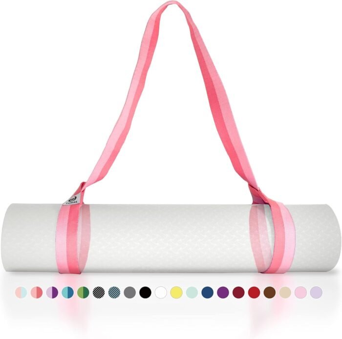 Tumaz Yoga Mat Strap [MAT NOT Included] (2 Sizes) with Extra Thick & Comfy Delicate Texture, Adjustable Yoga Mat Carrier - Image 2