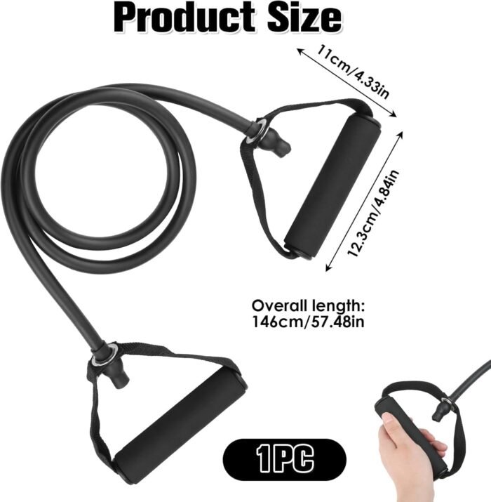 Resistance Bands with Handles, Easy Hold Working Out Exercise Bands, Comfortable Workout Accessory for Men Women Strength Training Muscle Shaping Physical Therapy Home (30LB) - Image 3