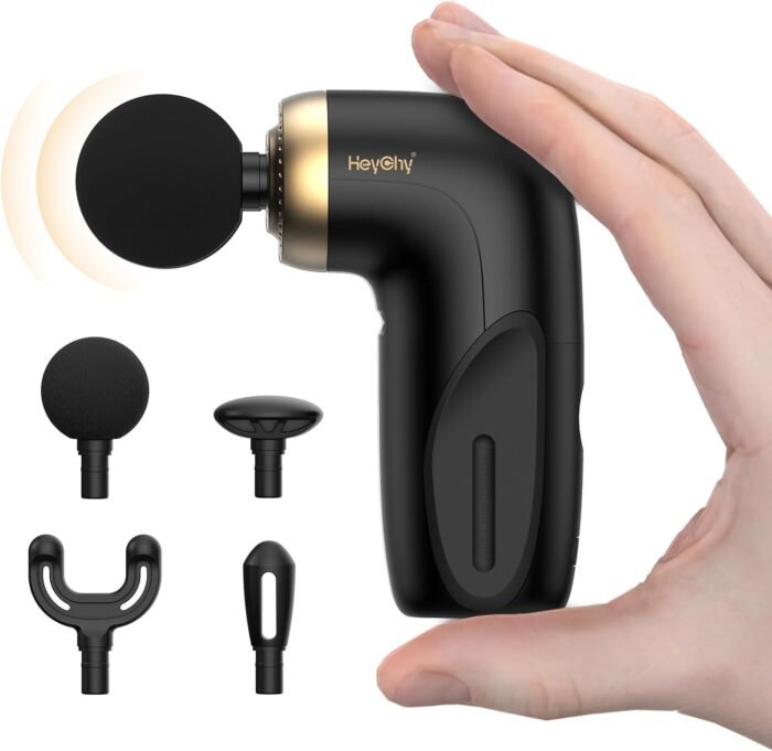 A1 Super Mini Massage Gun, Percussion Deep Tissues Muscle Massager, Travel Massage Gun, Compact Sports Massager, Portable Handheld Massager for Office Gifts for Him/Her, Home, Athletes(Black) - Image 2
