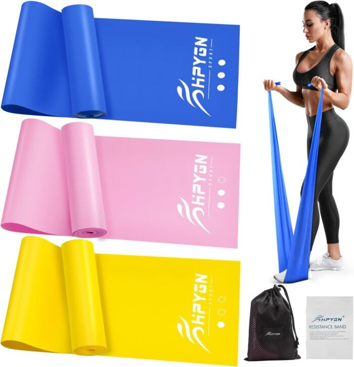 Resistance Bands, Exercise Bands, Physical Therapy Bands for Strength Training, Yoga, Pilates, Stretch Elastic Band with Different Strengths, Workout Bands for Home Gym - Image 2