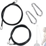 98 Inch Fitness Pulley Cable Fitness Extension Cable for Home Gym Pulley System Fitness Cable, Fitness Pulley Accessories(2-Pack) - Image 2