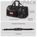 Tactical Gym Bag For Men, 40L Large Capacity Duffle Bags With Shoes Compartment, Sports Bag With Wet Compartment, Multi-Functional Weekend Bags Suitable For Travel, Camping,Hiking - Image 5