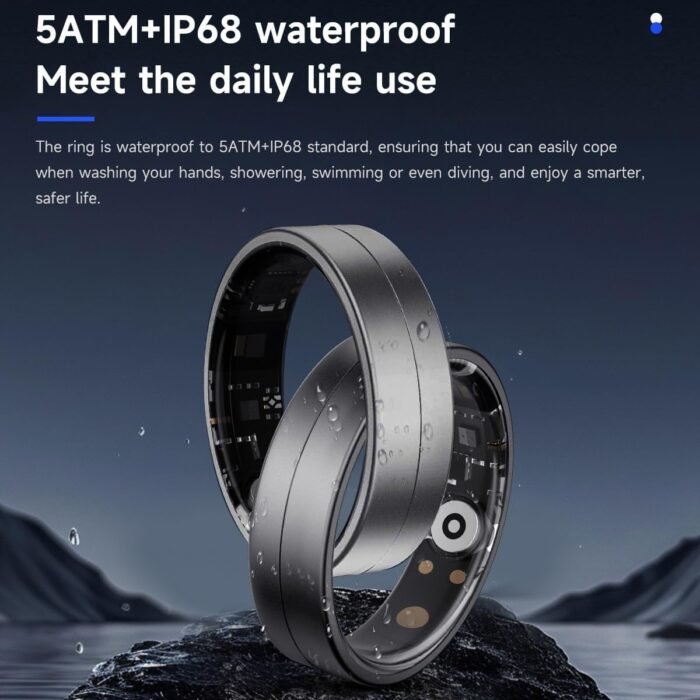 KppeX Smart Health Ring X1 Kit-Sleep Tracking Wearable - Heart Rate - Fitness Tracker - Up to 5 Days of Battery Life-IP68 Waterproof-No Subscription Fee for iOS and Android-X# Steel Color (X1-11#V) - Image 7