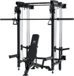 MAJOR FITNESS F35 Folding Power Rack 4-in-1 Home Gym with Cable Pulley System, Multi-Grip Pull-Up Bar, Landmine, 80+ Exercises Space-Saving Gym Equipment Easy Folding for Small Spaces - Image 2