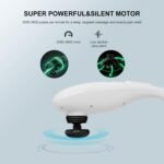 MEGAWISE Handheld Back Massager | Deep Tissue Percussion Relief for Back, Neck, Shoulders, Waist Legs, Full Body for Improved Blood Circulation and Fatigue Relief (Pearl White 6Ft Corded) - Image 7