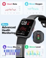 Smart Watch for Men Women Android iPhone, Alexa Built-in Fitness Watch with 1.8" LCD Screen & Bluetooth Call (Make/Answer), Heart Rate/SpO2/Sleep Monitor, 100 Sports, IP68 Waterproof Smartwatch - Image 5