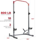 Sunny Health & Fitness PowerVersa Series All-In-One Strength Training Squat Rack And Bench Power Cage - SF-XF921041 - Image 6