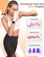 Smart Fitness Watch for Women, Activity Tracker, Calorie Step Counter Pedometer IP68 Waterproof for Android and iPhone (Golden, 1.57) - Image 5