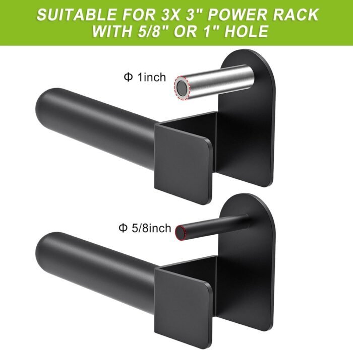 Kipika Weight Plate Holder for 2x2 and 3x3 Power Rack - Attachment for Storage - Fits Standard 1-inch or Olympic 2-inch Plates - Set of 2 - Image 3