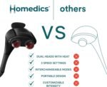 Homedics Handheld Back Massager, Dual Heated Nodes, Neck, and Body Percussion Massager with Interchangeable Nodes to Release Back, Neck, Shoulder Leg and Foot Tension - Image 9